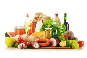 Composition,With,Variety,Of,Grocery,Products,Including,Vegetable,,Fruits,,Meat,